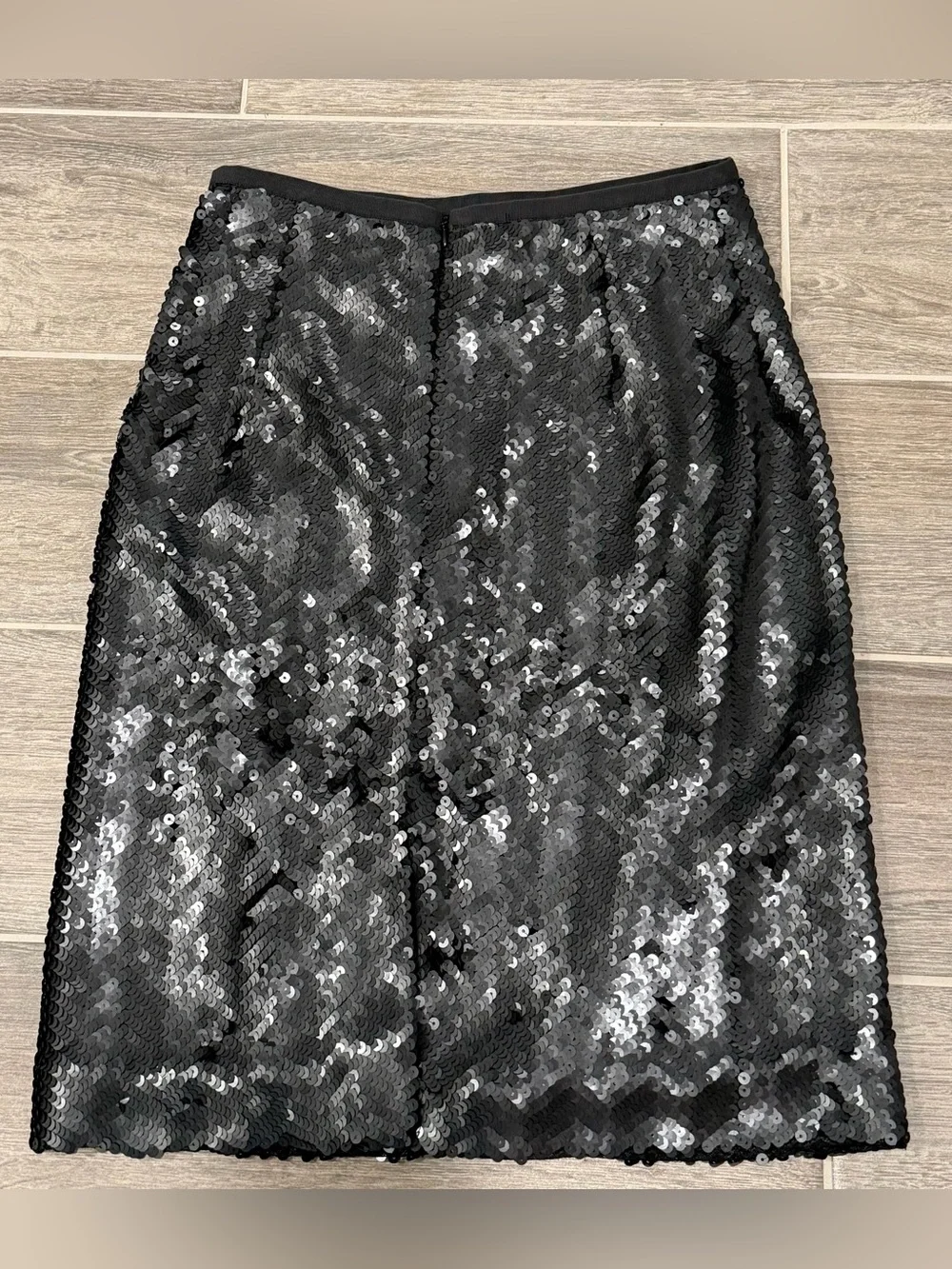 NWT! J. Crew Midnight Sequin Herringbone Pencil Skirt. Size 8.